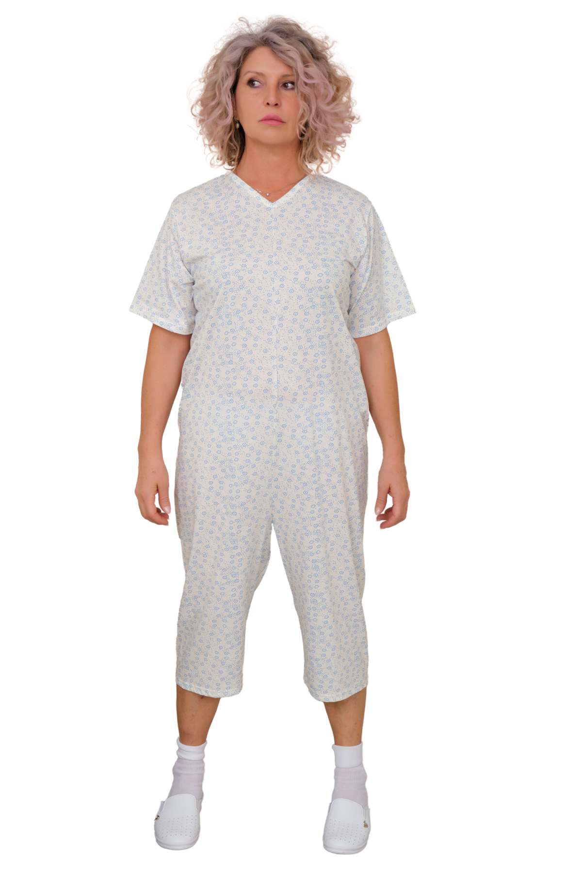 Pyjama Homme FERRUCCI COMFORT Séraphin Bleu – Manches Courtes Et Pantalon Court – 100% Coton Tailles Confortables